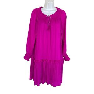 Anthropologie Pink Mini Dress Spring Summer Sheath Colorful Size XS